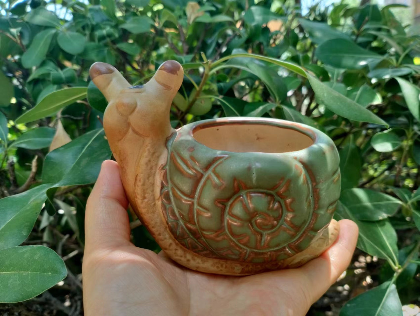 Ceramic Snail Planter