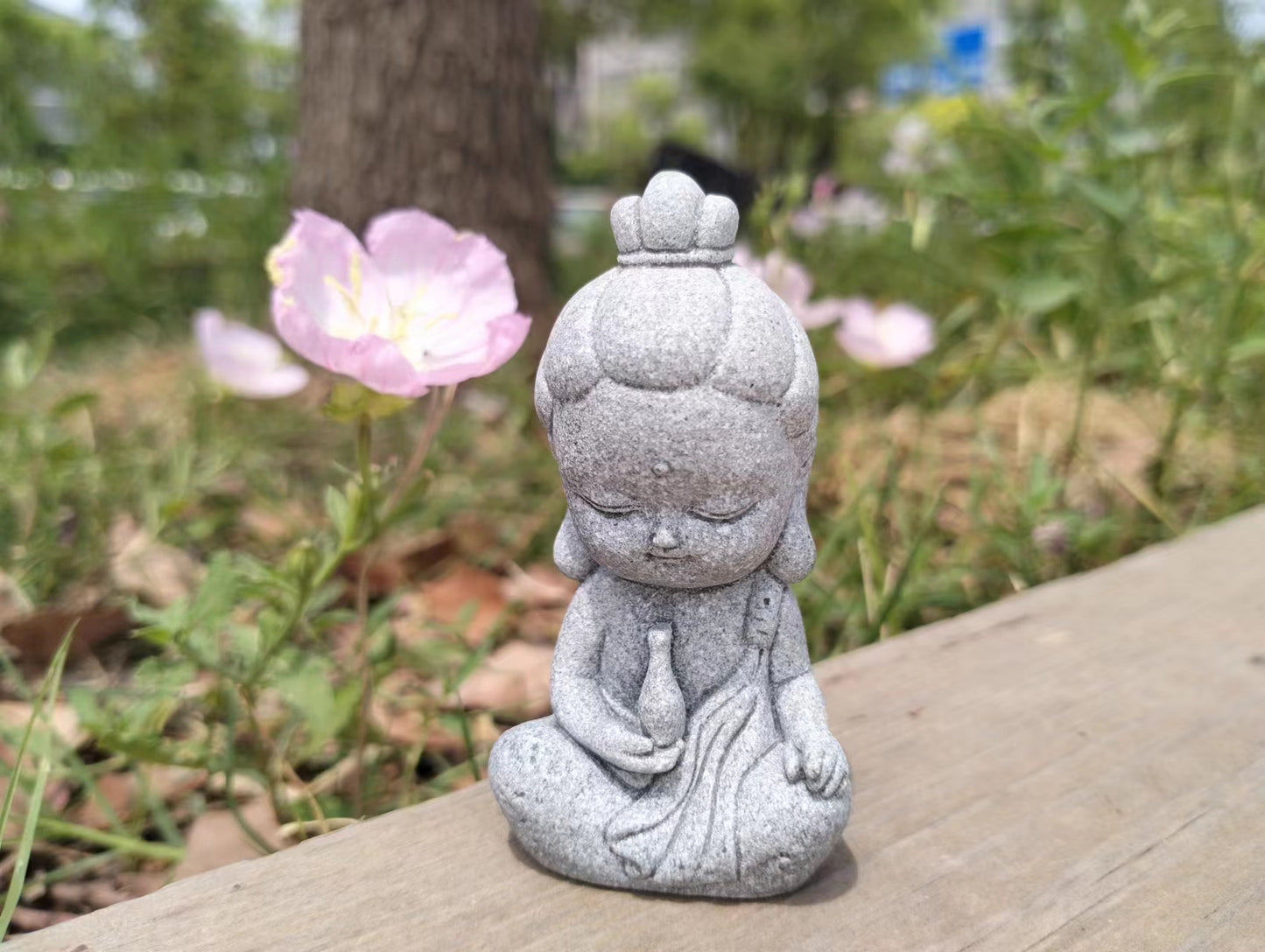 Kwan-yin Buddha Sandstone Scuplture