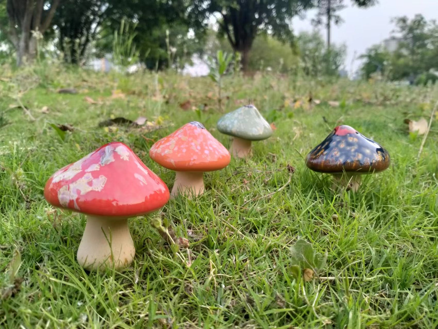 Ceramic Colorful Mashroom Garden Decor