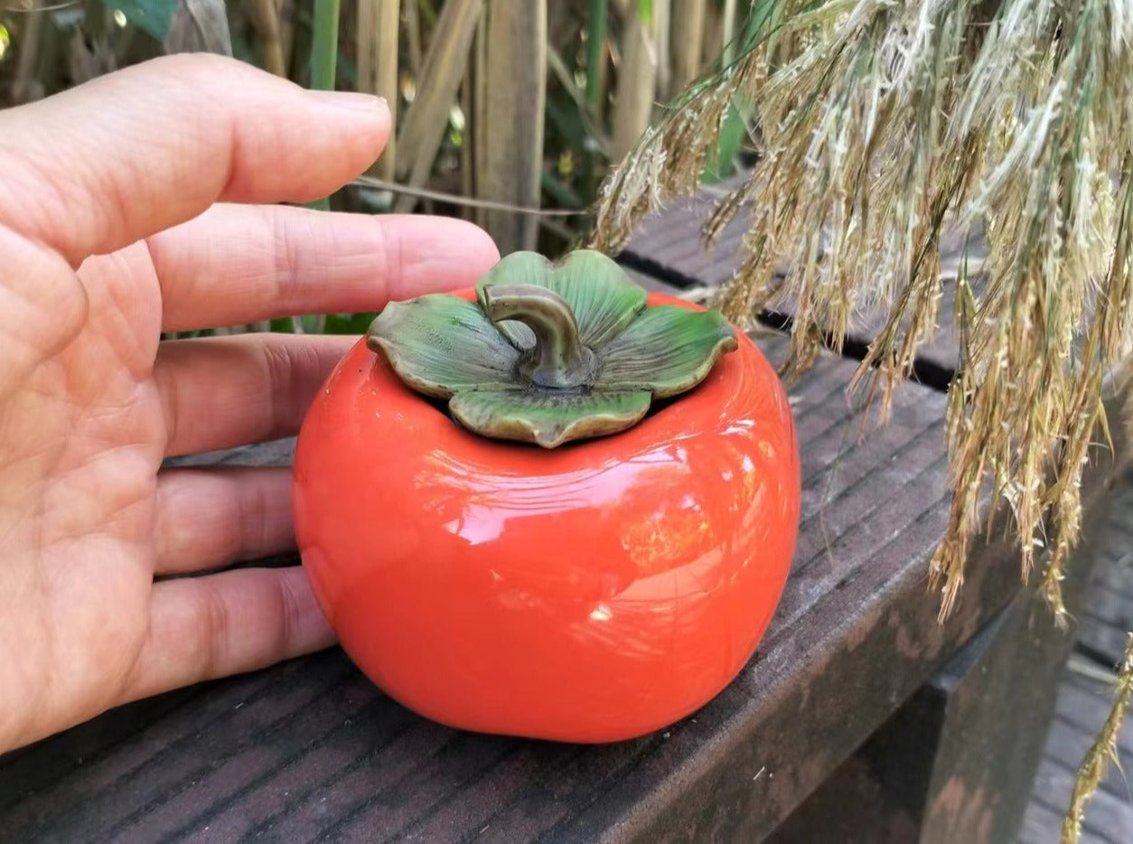 Persimmon Ceramic Jar