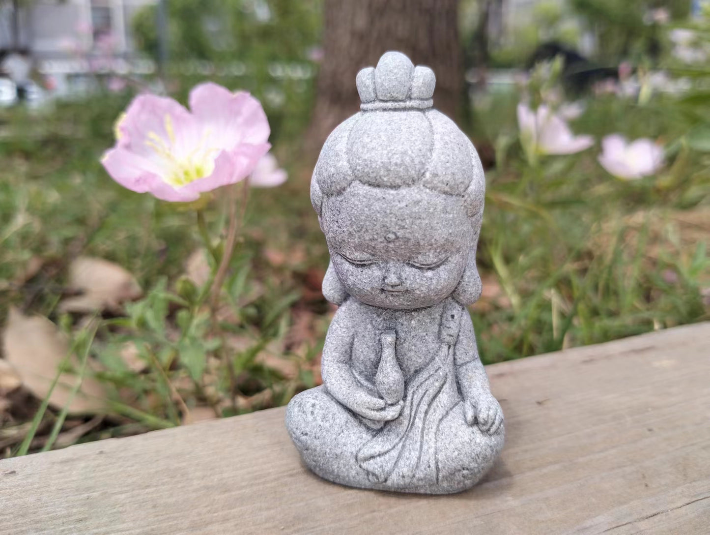 Kwan-yin Buddha Sandstone Scuplture