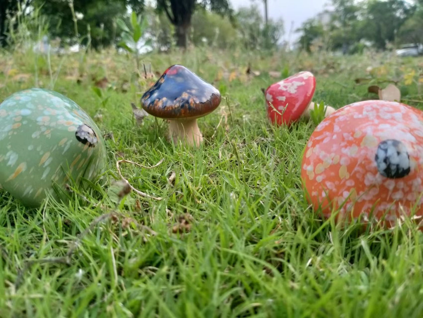 Ceramic Colorful Mashroom Garden Decor