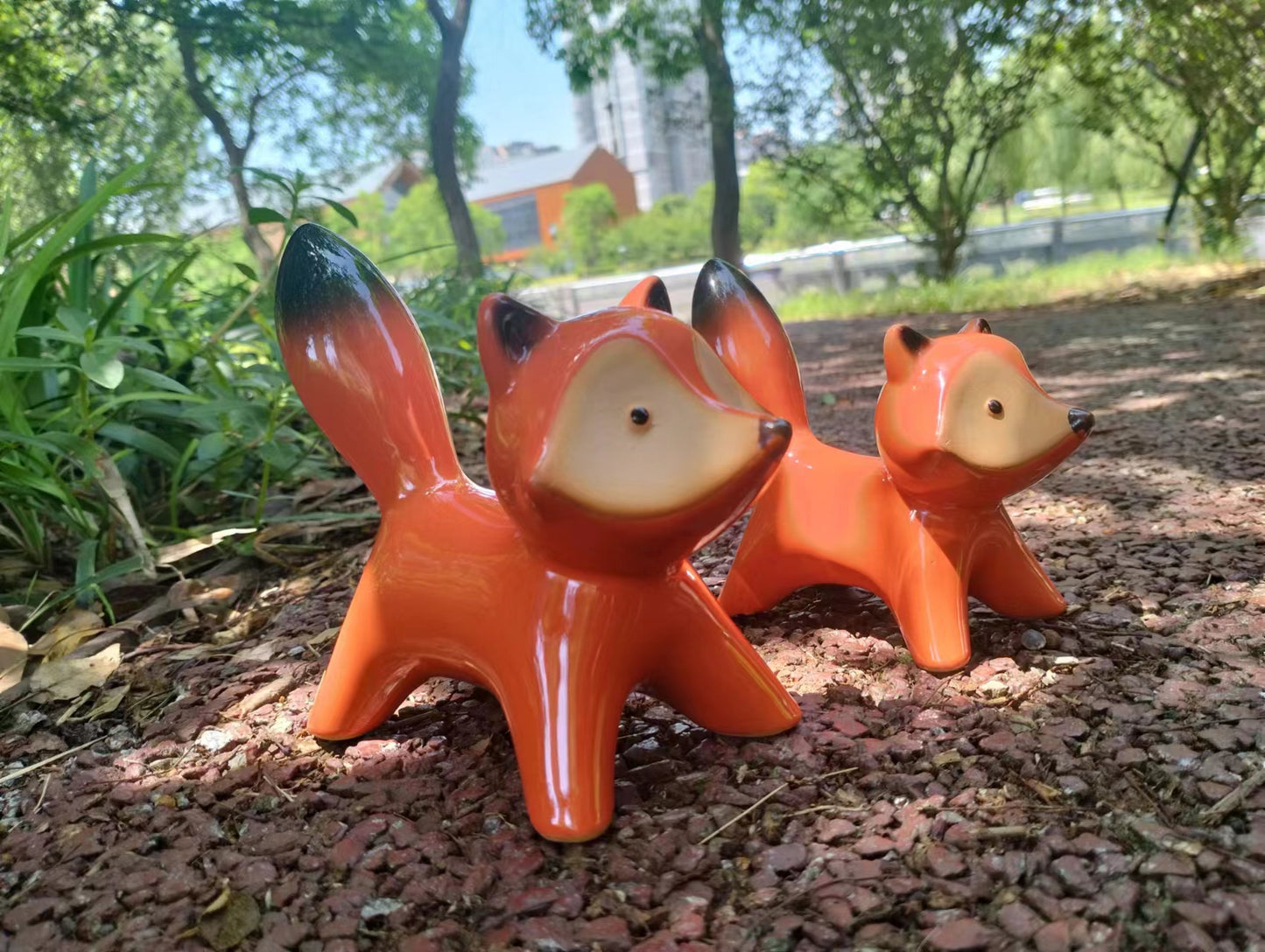 Ceramic Fox Couple Wedding Present