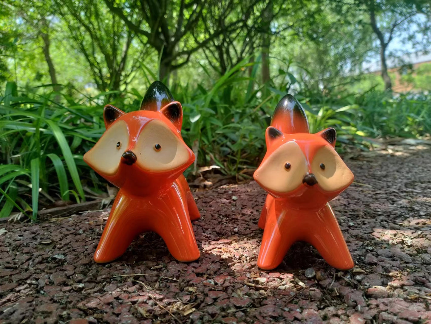 Ceramic Fox Couple Wedding Present