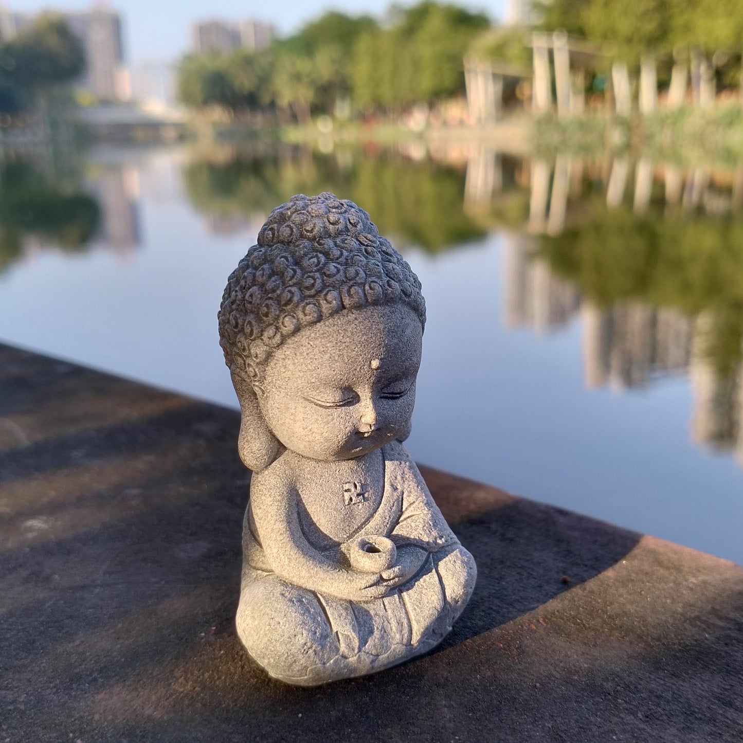 Small Sitting Buddha with Bowl