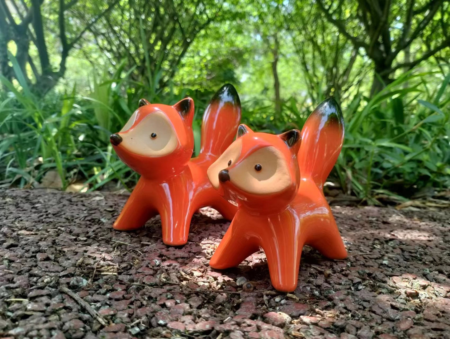 Ceramic Fox Couple Wedding Present