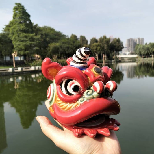 Ceramic Lion Dance Head