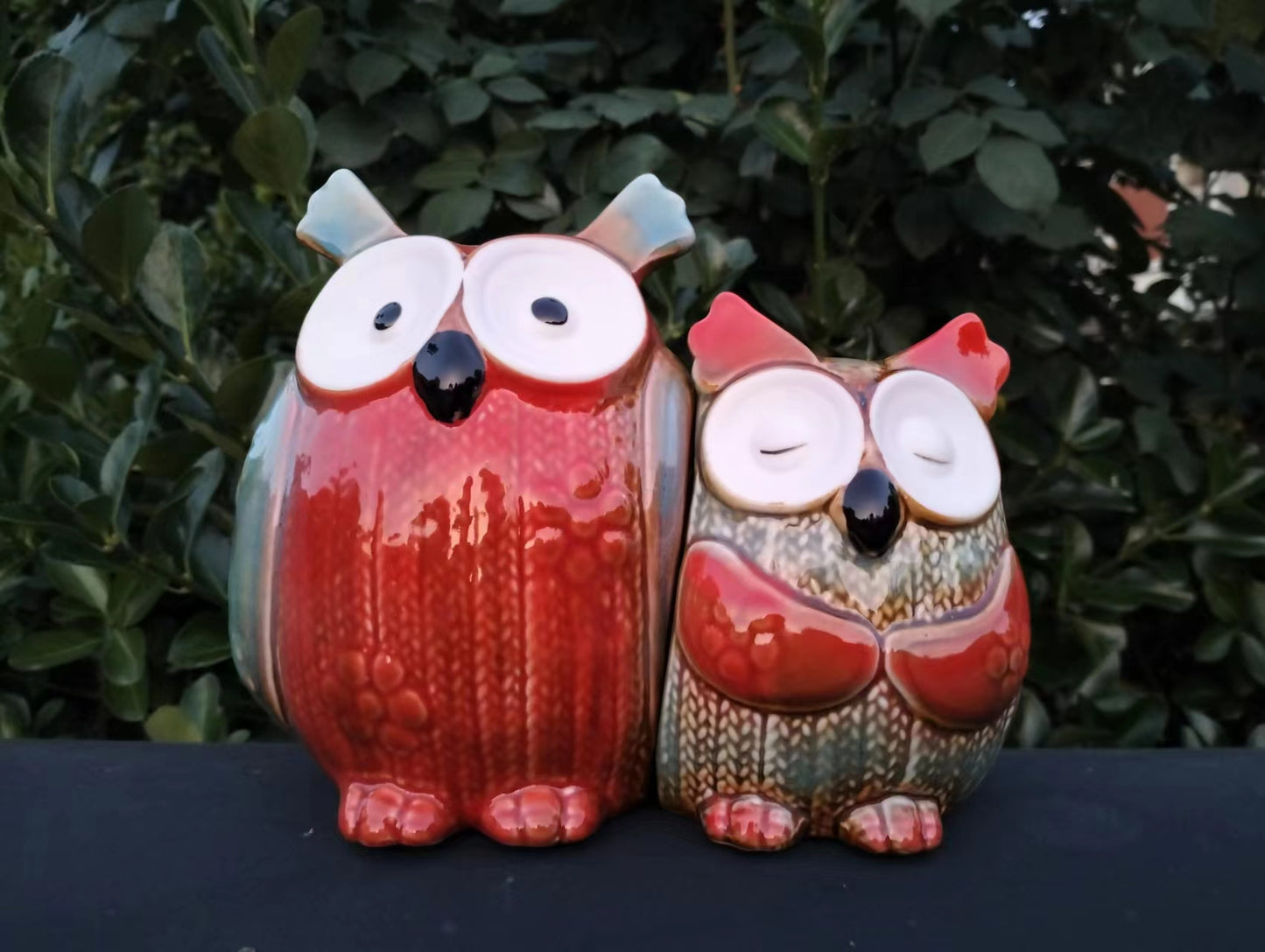 Ceramic Owl Couple Wedding Present