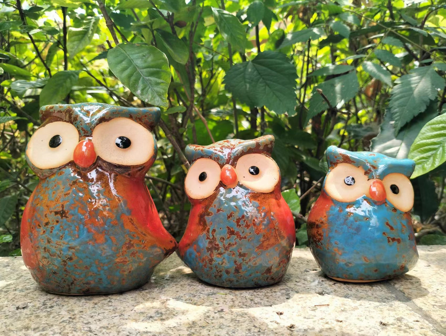 Ceramic Owl Family Home Decor