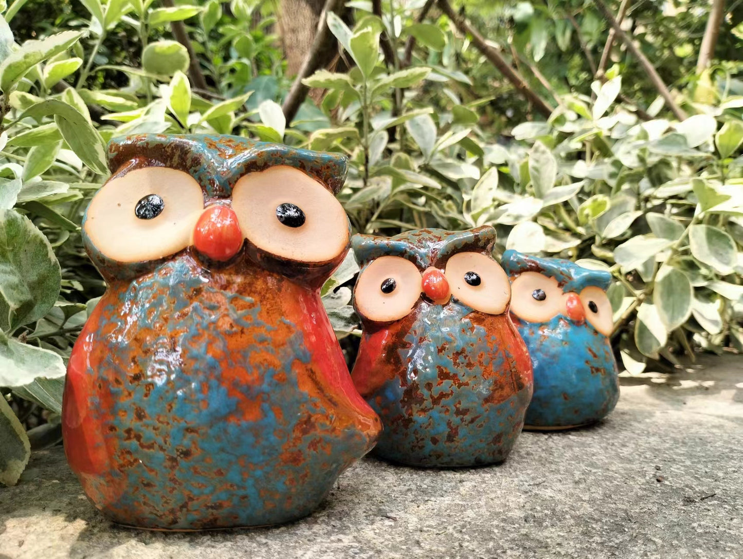 Ceramic Owl Family Home Decor