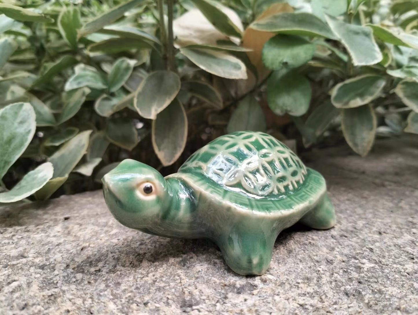 Ceramic Turtle Figurine Fish Tank Decor