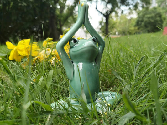 Ceramic Yoga Frog