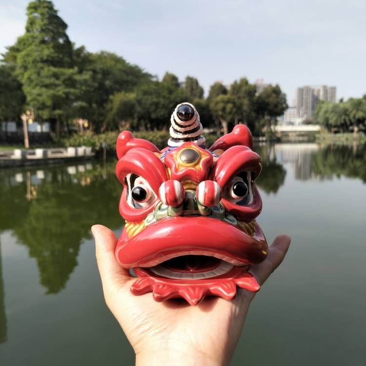 Ceramic Lion Dance Head