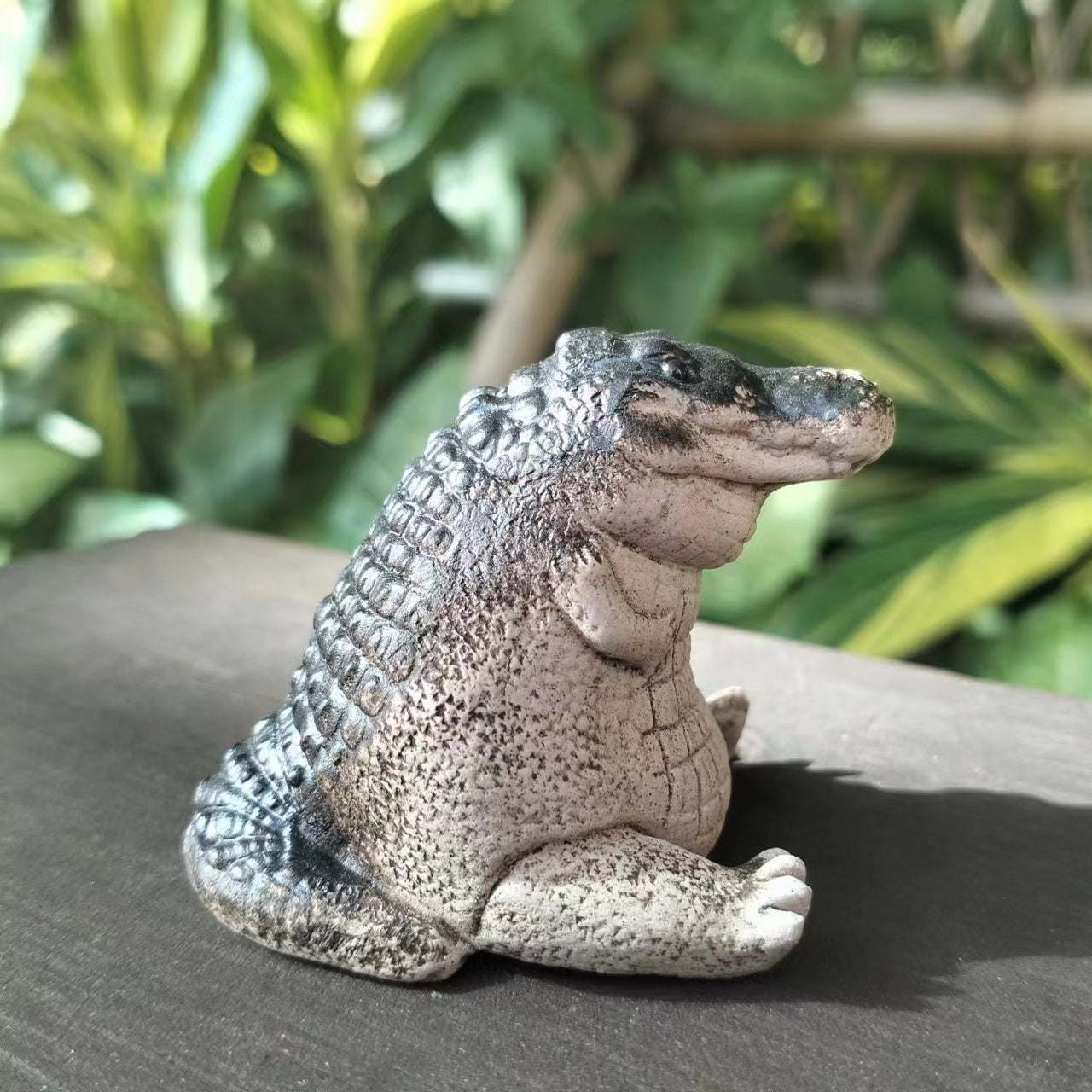 Clay Crocodile Teapet Desk Decor