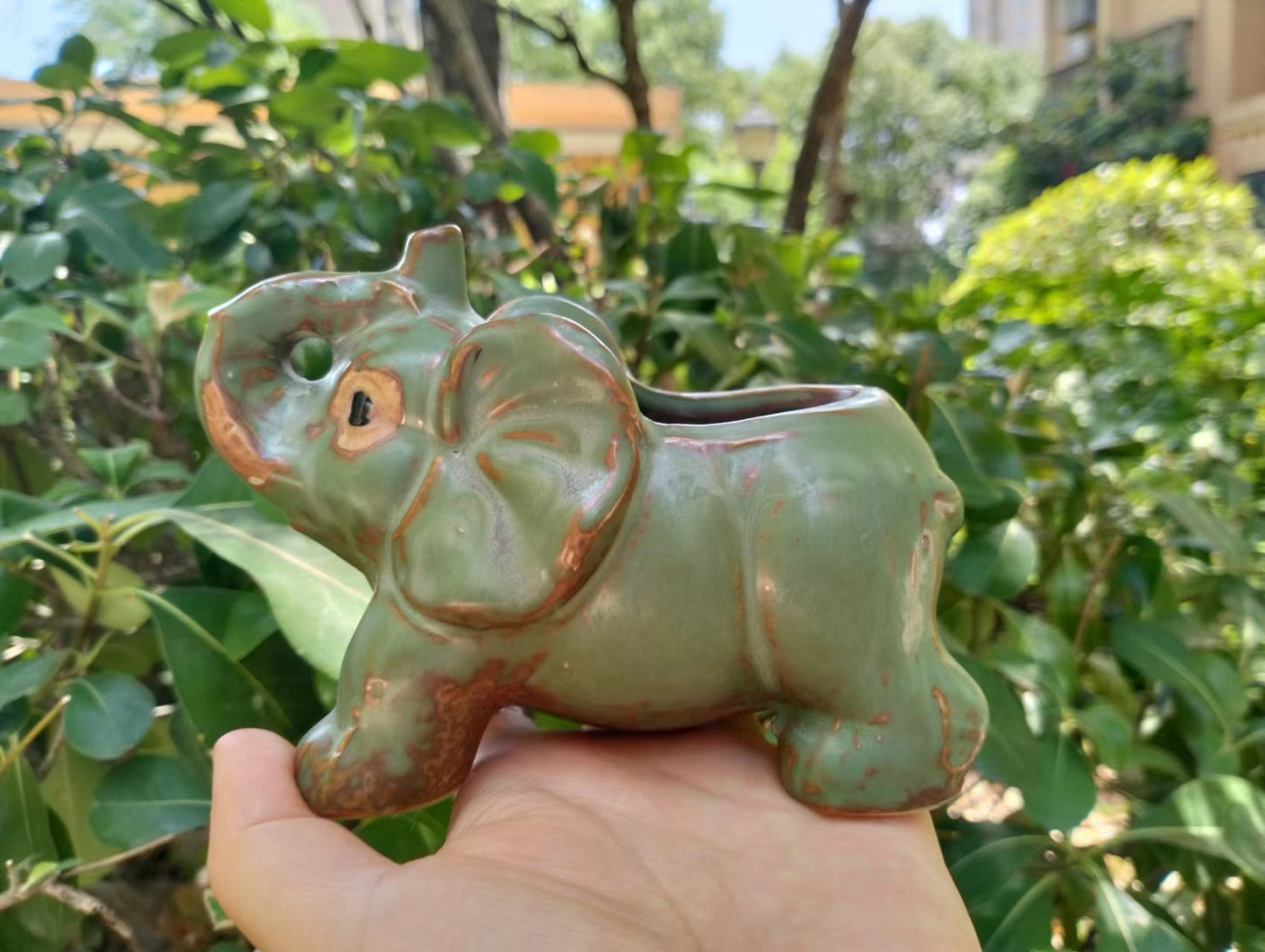 Elephant Plant Pot Ceramic