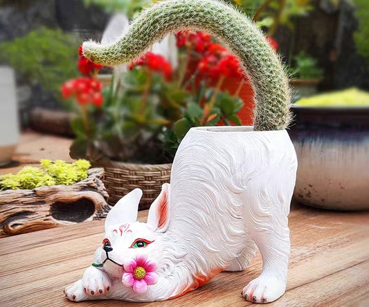 Fox Flower Pot