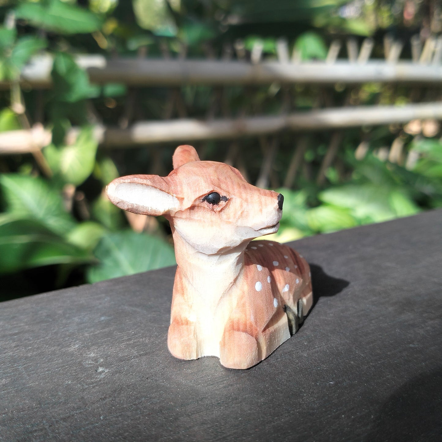 Wooden Sika Deer Ornament Hand Carving