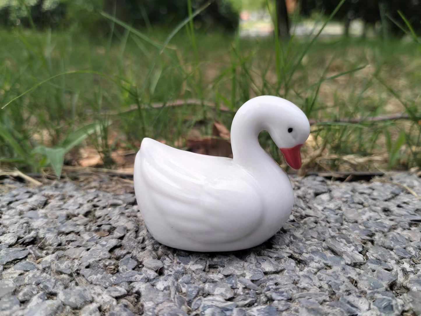 Mini Ceramic Swan