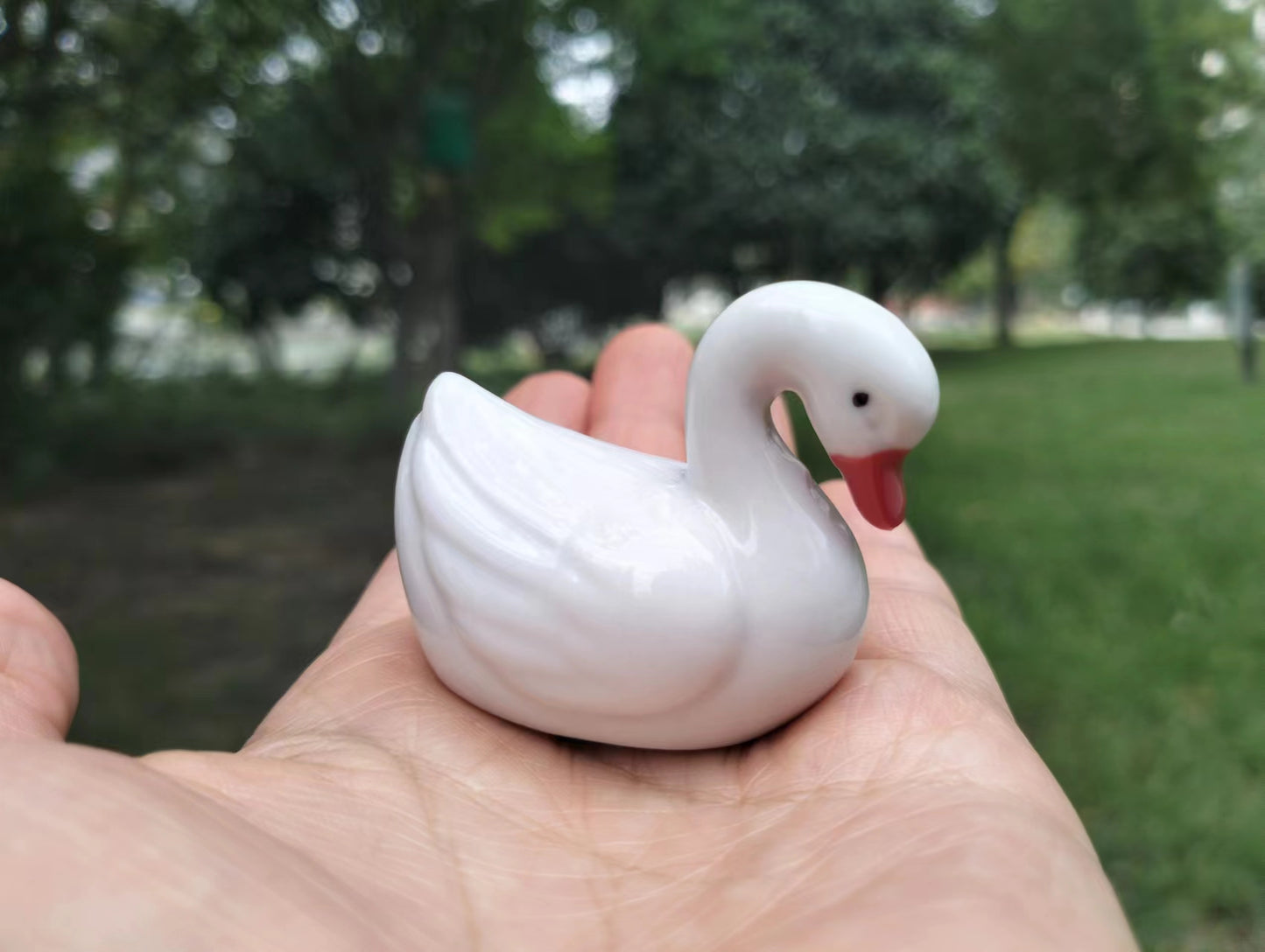 Mini Ceramic Swan