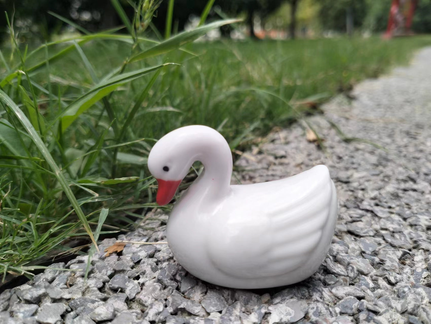 Mini Ceramic Swan