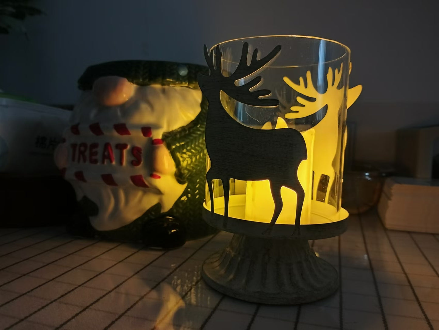 Reindeer Electronic Candle Holder