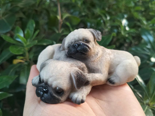 Small Pug Resin Hand-Held Figurine