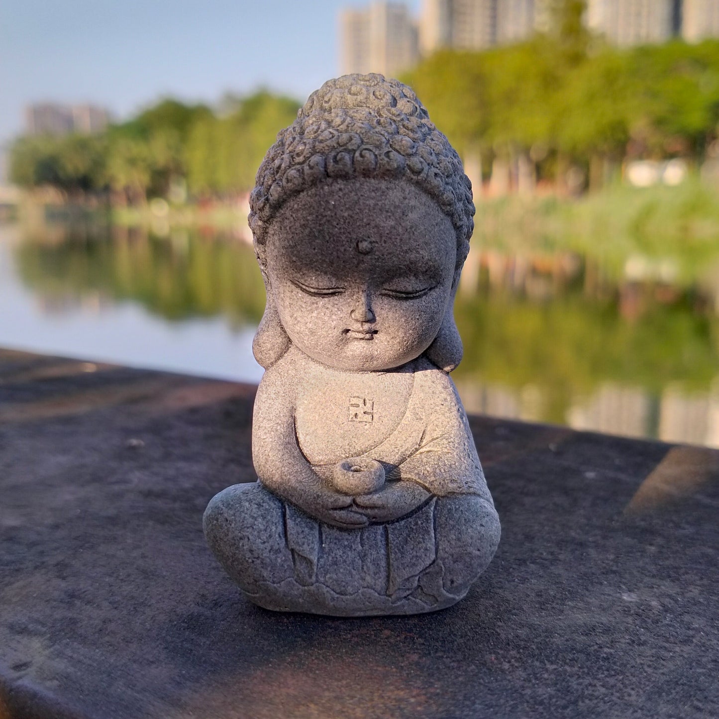 Small Sitting Buddha with Bowl