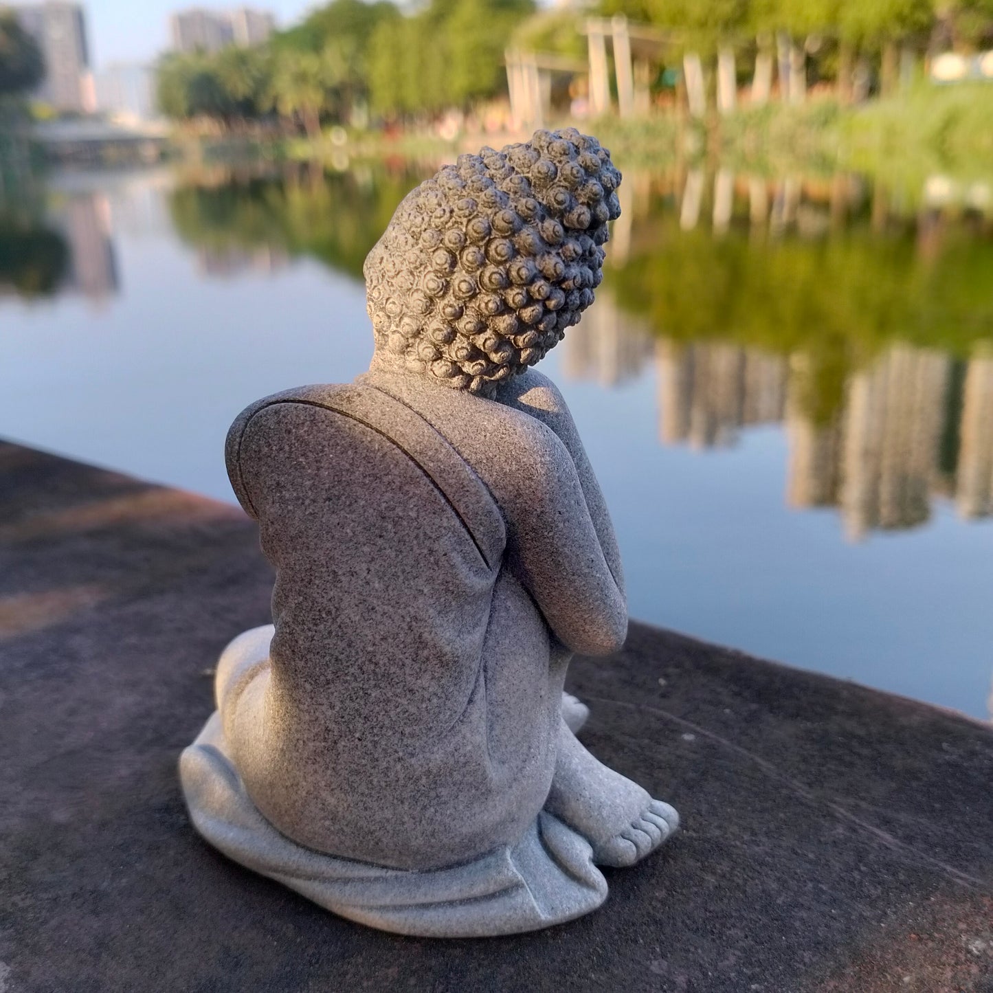 Mini Buddha Statue Sandstone Scuplture