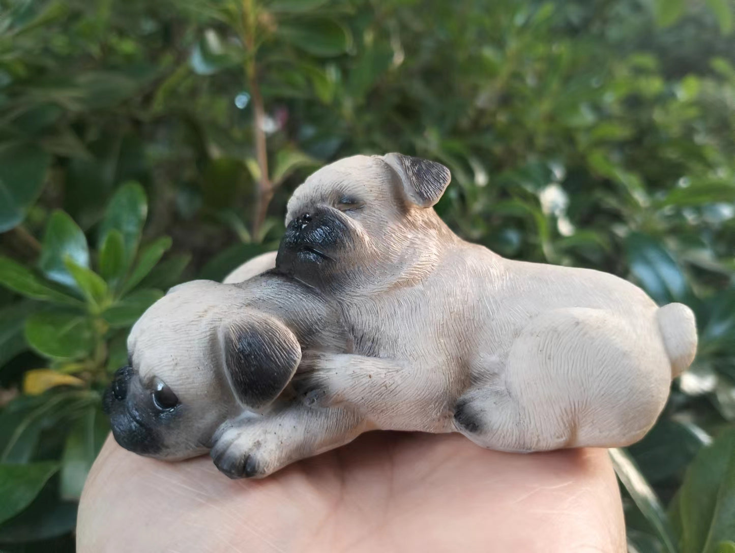 Small Pug Resin Hand-Held Figurine