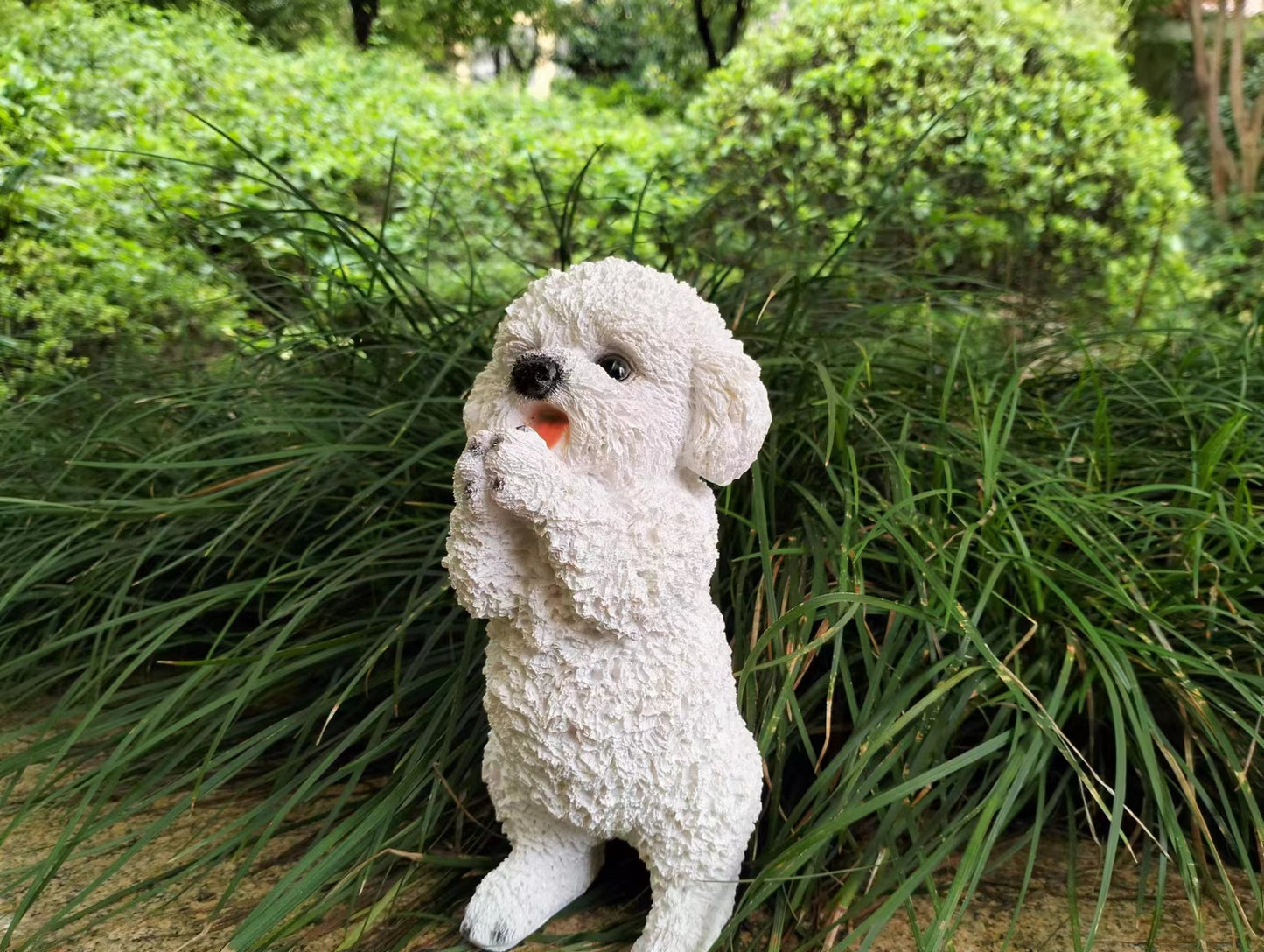 White Poodle Dog Figurine