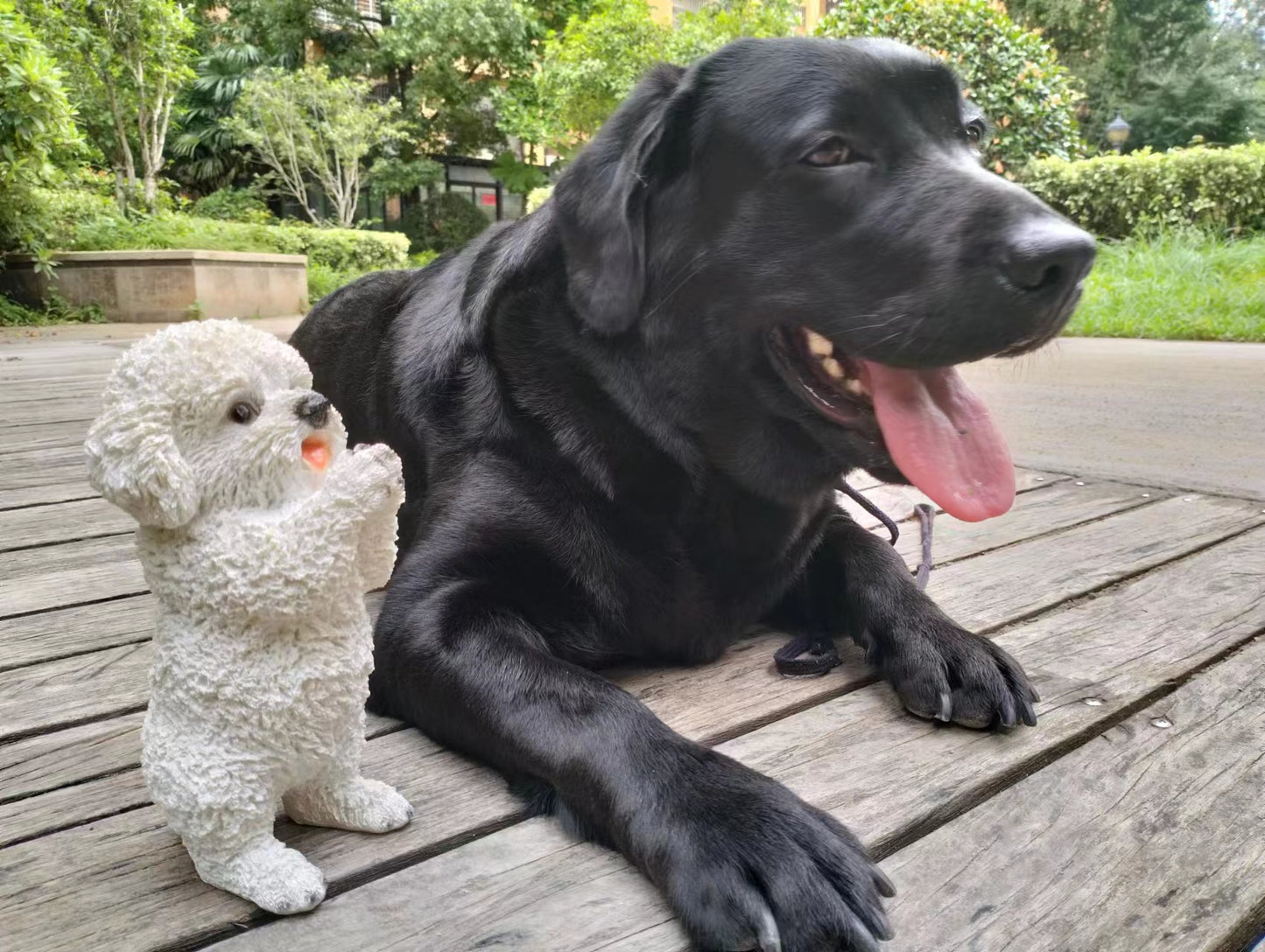 White Poodle Dog Figurine