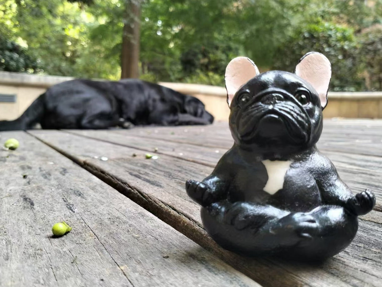 Frenchie Statue Meditation Bull dog