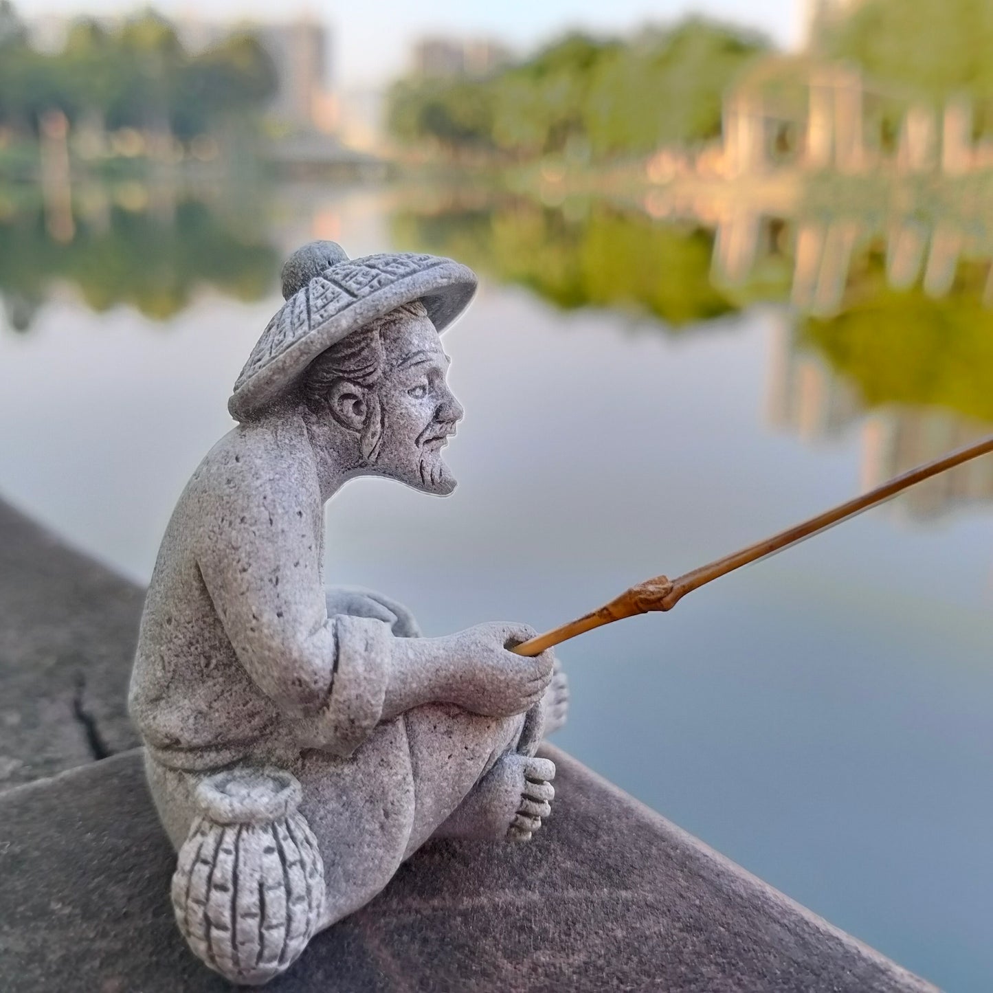 Vintage Fisherman Statue