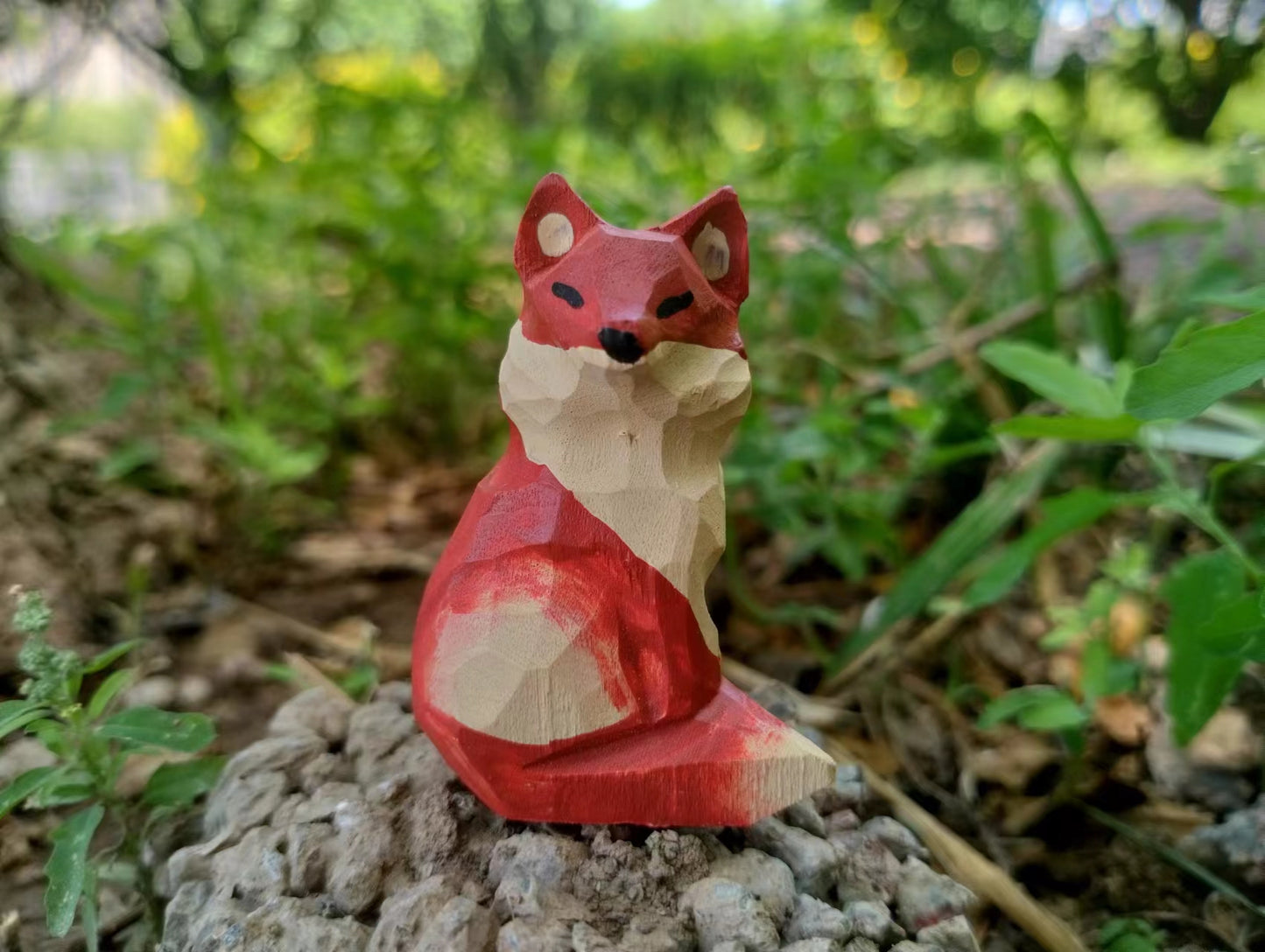 fox wood carvings