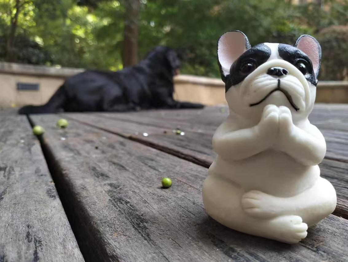 Frenchie Statue Meditation Bull dog