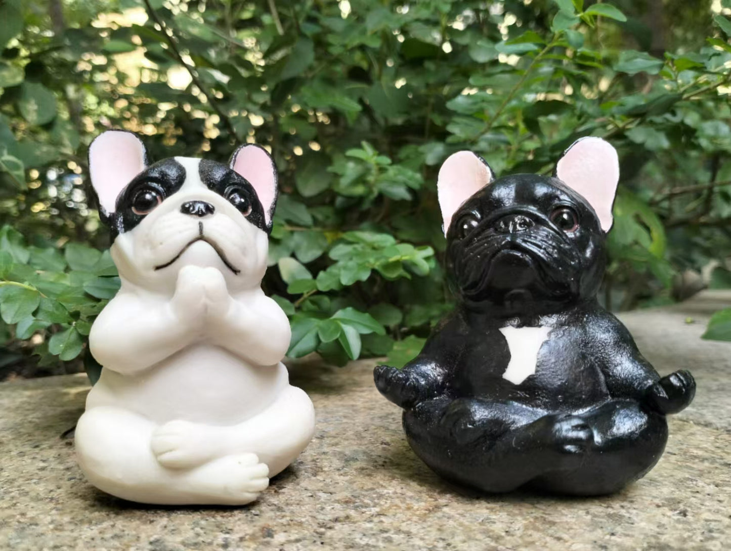 French Bulldog Pug Statues Yoga Pose