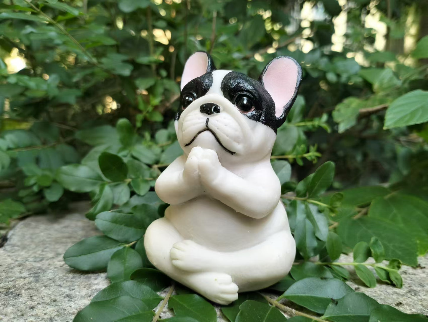 frenchie statue yoga French bulldog