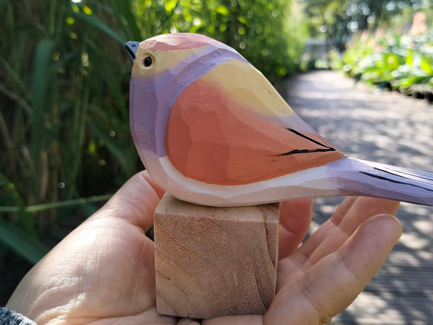 Hand Carved Wooden Birds