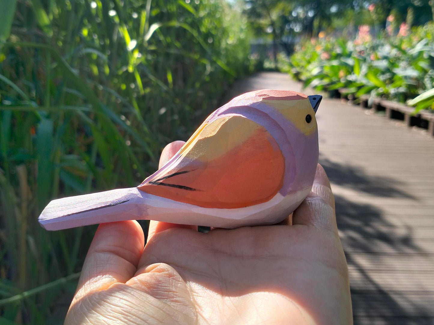 Hand Carved Wooden Birds