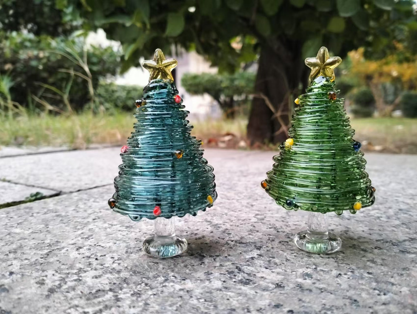 Miniature Glass Christmas Tree