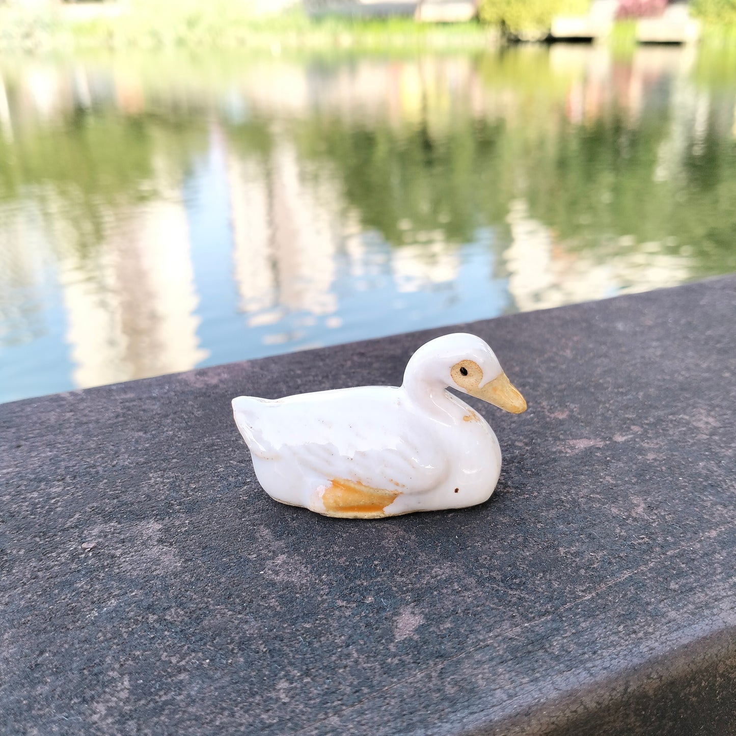 Mininature Ceramic Duck Figurine