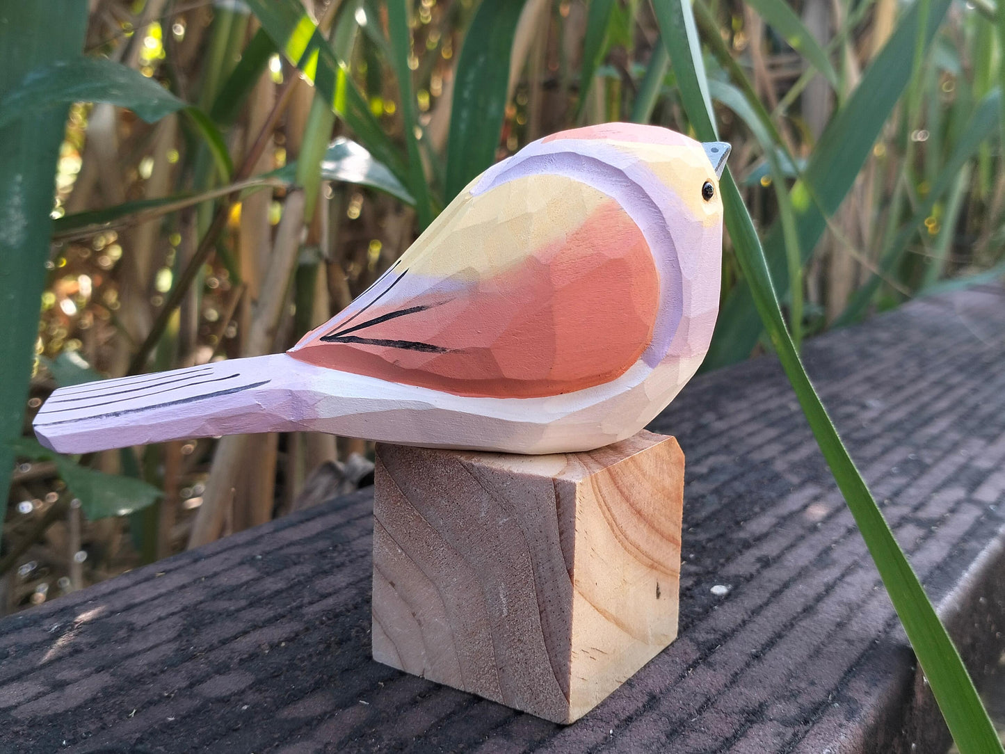 Hand Carved Wooden Birds